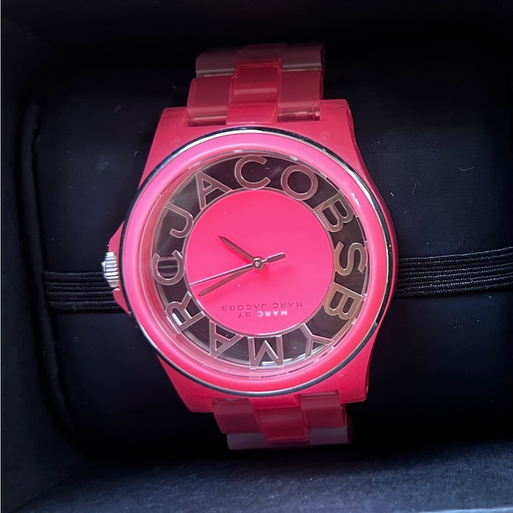 Marc By Marc Jacobs Pink Women's Quartz Watch Henry Pink/Plastic Ø41 mm